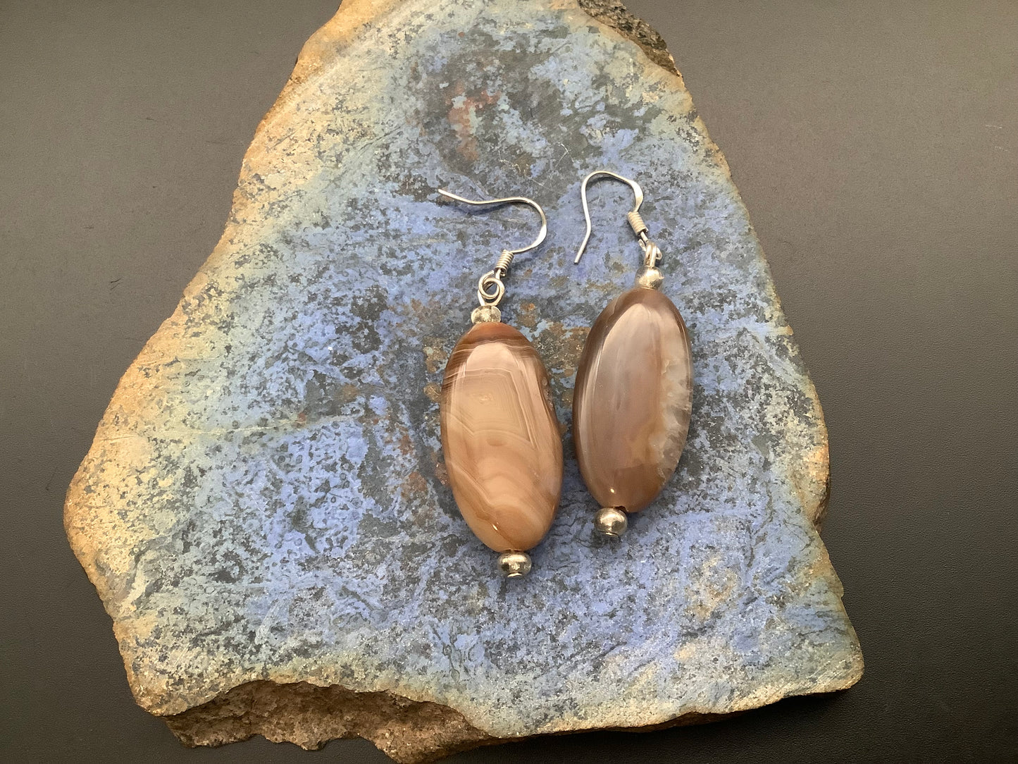 Agate Sterling silver earrings