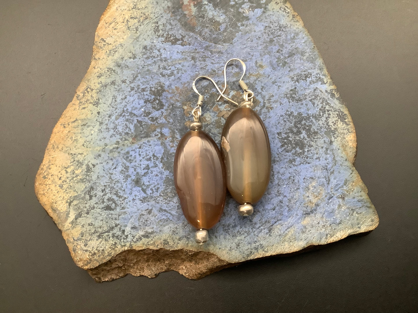 Agate Sterling silver earrings