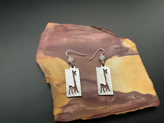 Giraffe moonstone earrings