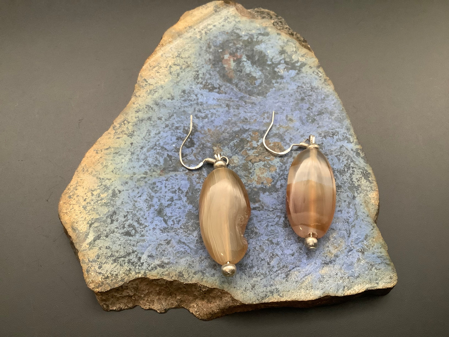 Agate Sterling silver earrings