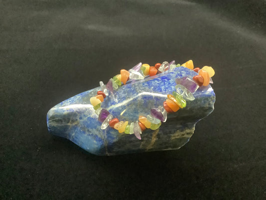 Multi colored mineral bracelet