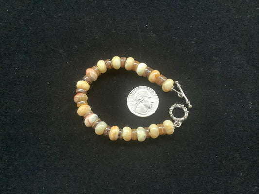 Shell and sandstone bracelet